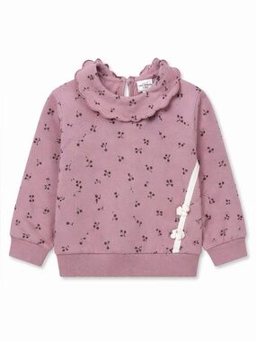 Girls' Long-Sleeve Ruffle Neck Sweatshirt